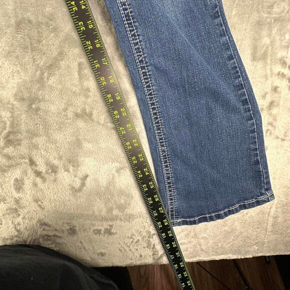 Vintage Y2K Wallflower Embroidered/Embellished Blue Bootcut Denim Jeans Size 5 - Picture 8 of 8